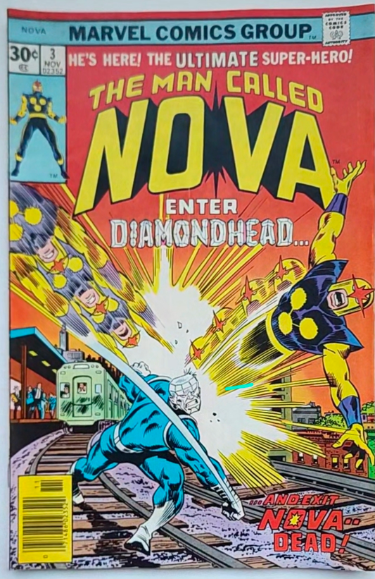NOVA #3 NEWSSTAND 1976 (1ST DIAMONDHEAD APP) Nova MARVEL COMICS