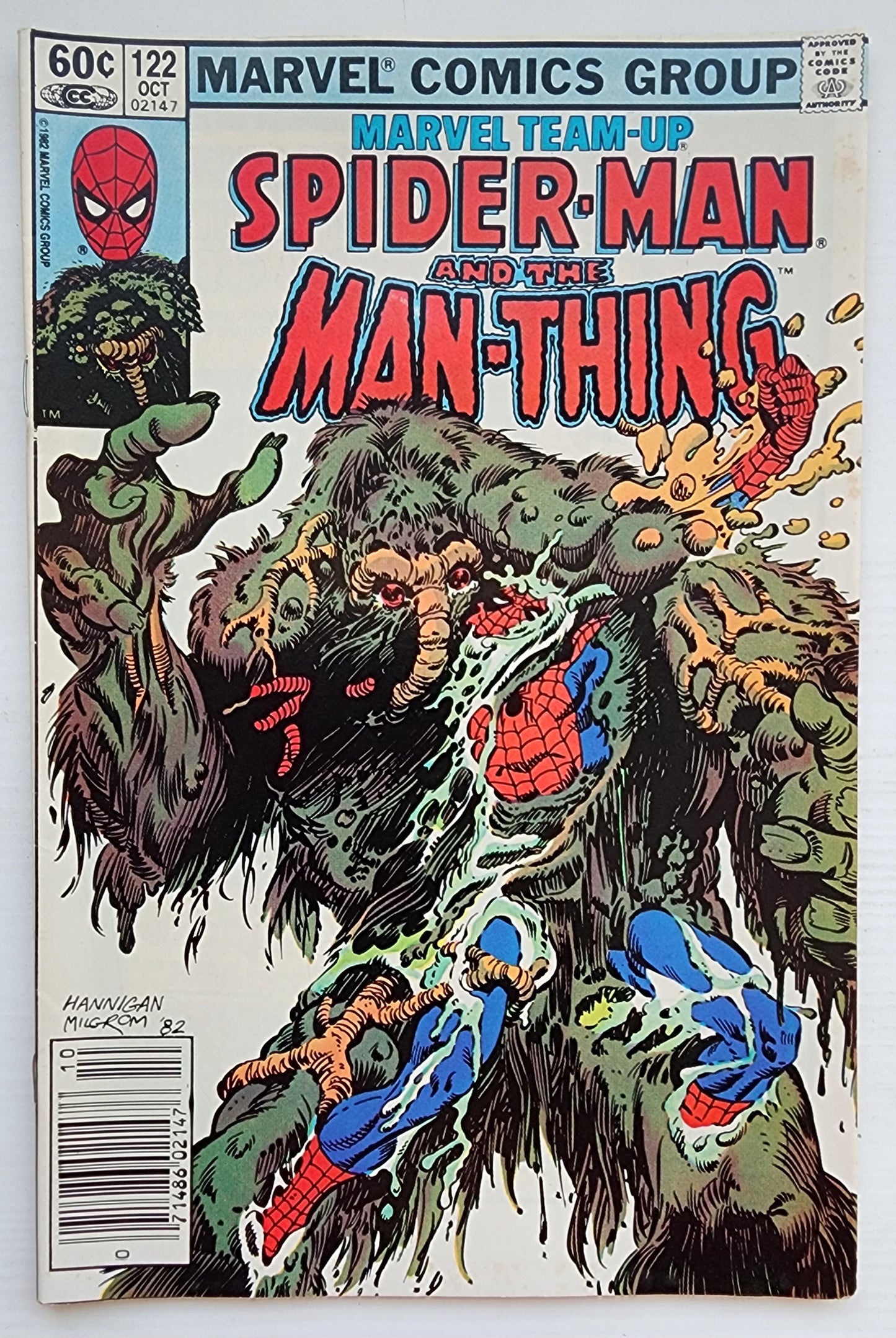 MARVEL TEAM-UP #122 SPIDER-MAN MAN-THING NEWSSTAND 1982 Marvel Team-Up MARVEL COMICS