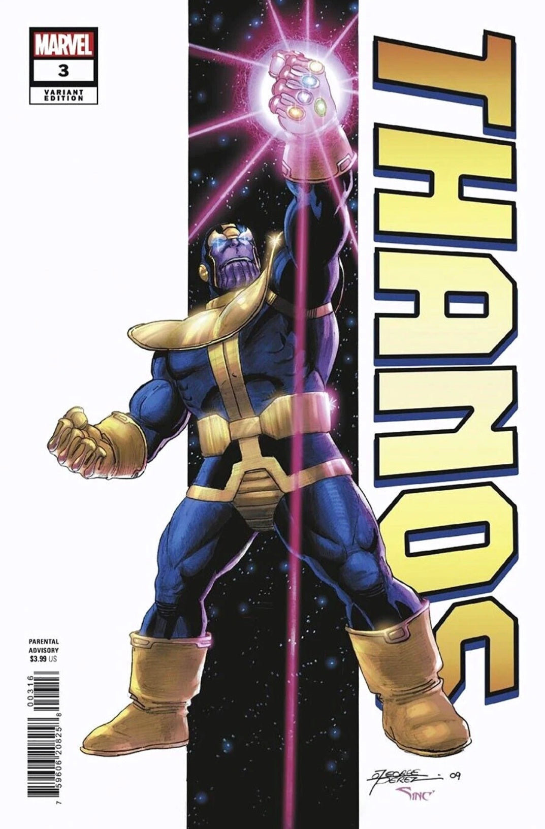 THANOS #3 GEORGE PEREZ 1:25 VARIANT 2024 Thanos MARVEL PRH
