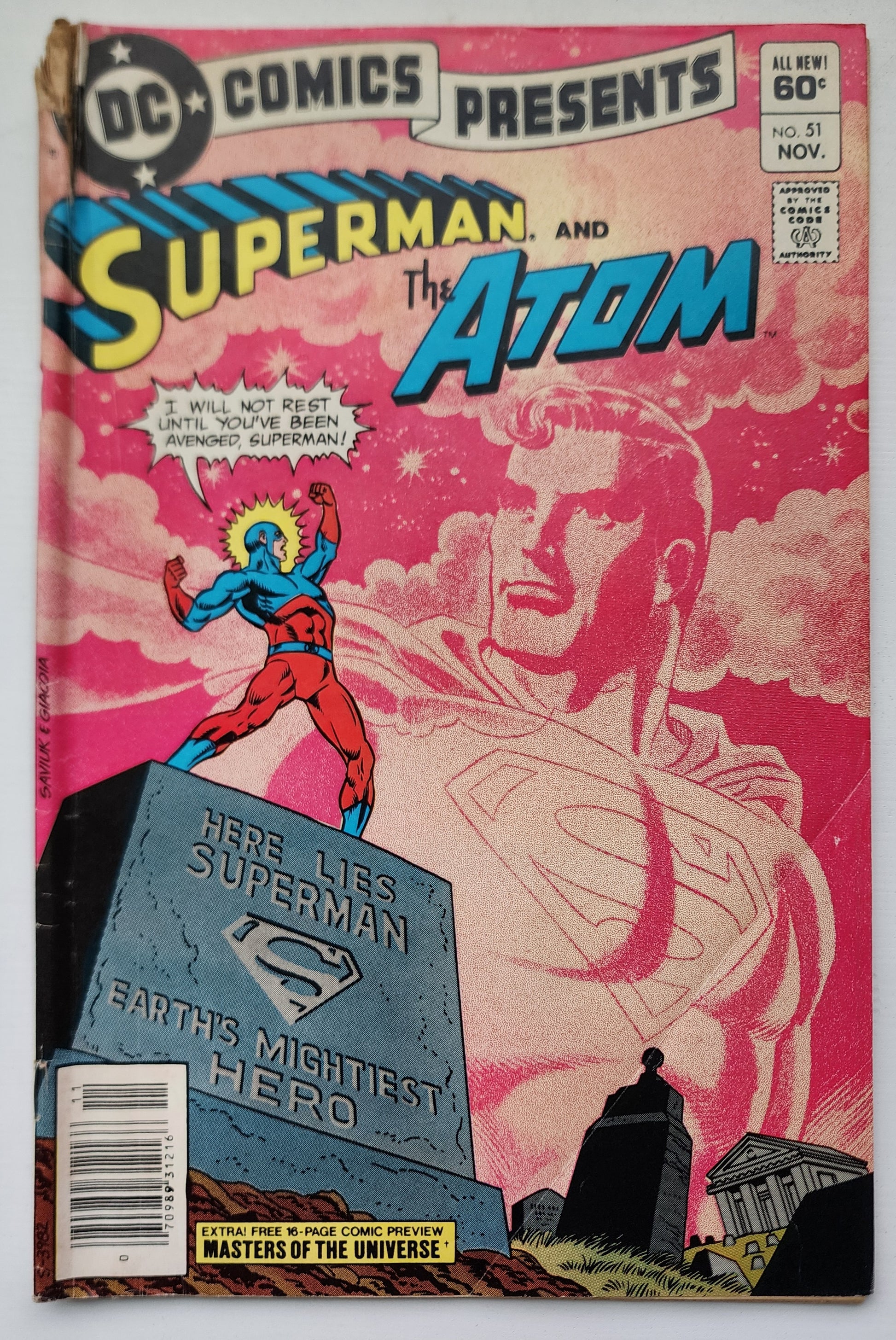 DC COMICS PRESENTS #51 SUPERMAN ATOM 1982 (HE-MAN PREVIEW) NEWSSTAND DC Comics Presents DC Comics