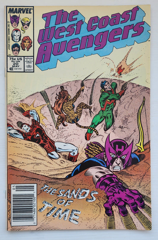 WEST COAST AVENGERS #20 NEWSSTAND 1987 West Coast Avengers MARVEL COMICS