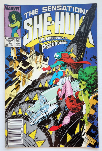 SENSATIONAL SHE-HULK #11 NEWSSTAND 1990 She-Hulk MARVEL COMICS