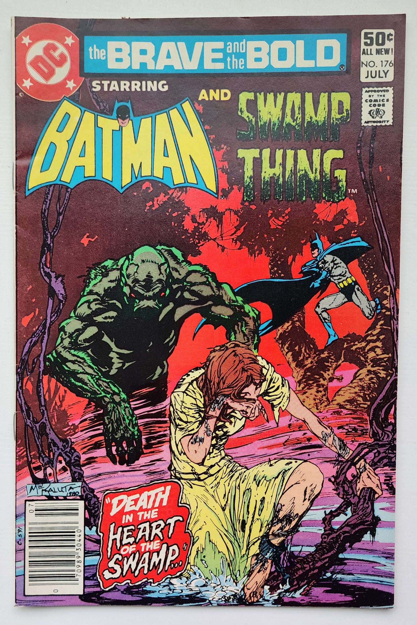 BRAVE AND BOLD #176 BATMAN SWAMP THING NEWSSTAND 1981 Brave and the Bold DC Comics