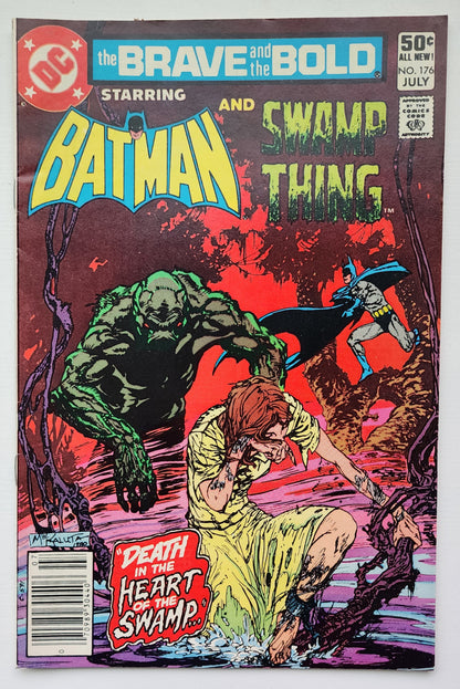 BRAVE AND BOLD #176 BATMAN SWAMP THING NEWSSTAND 1981 Brave and the Bold DC Comics