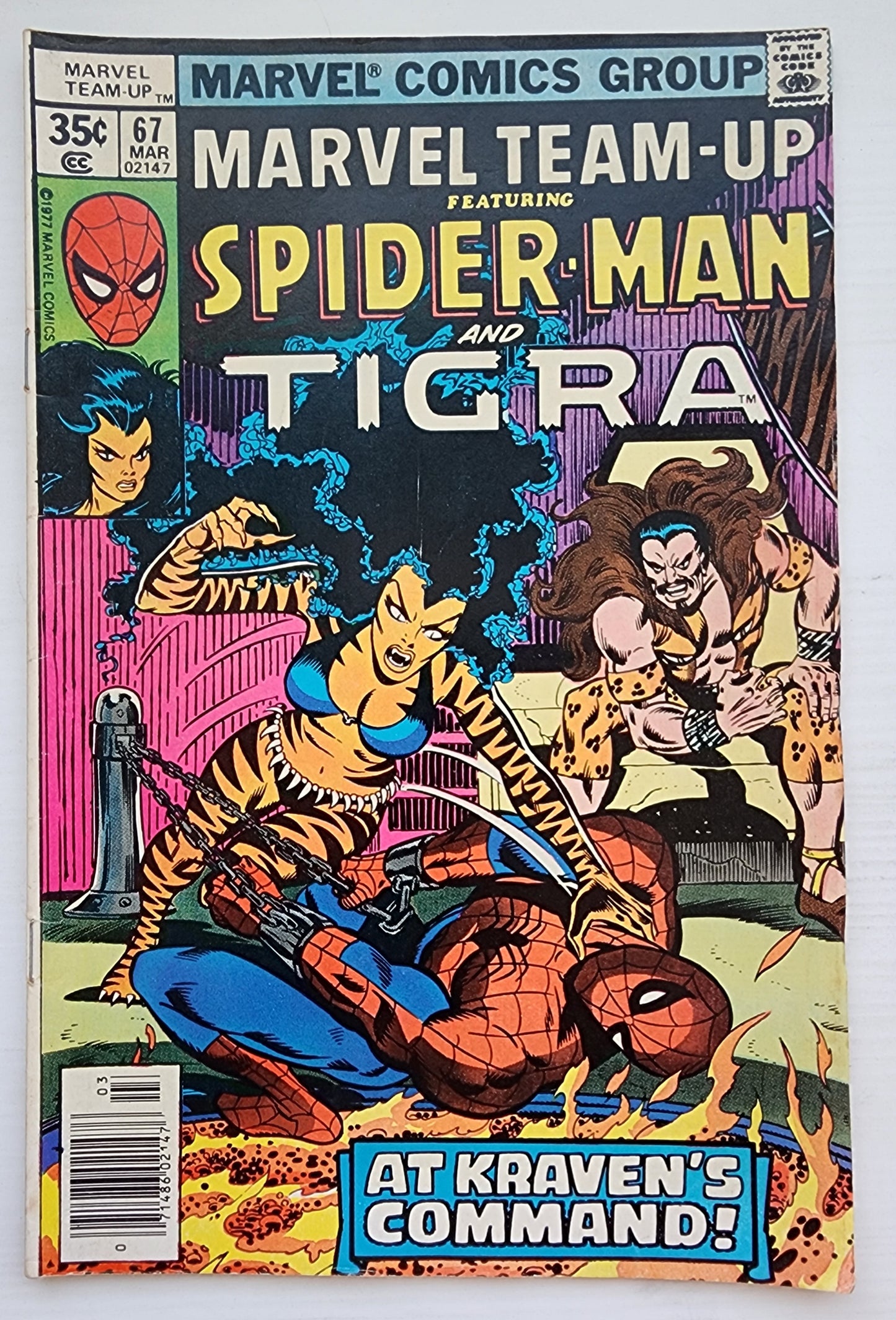 MARVEL TEAM-UP #67 SPIDER-MAN TIGRA NEWSSTAND 1978 Marvel Team-Up MARVEL COMICS