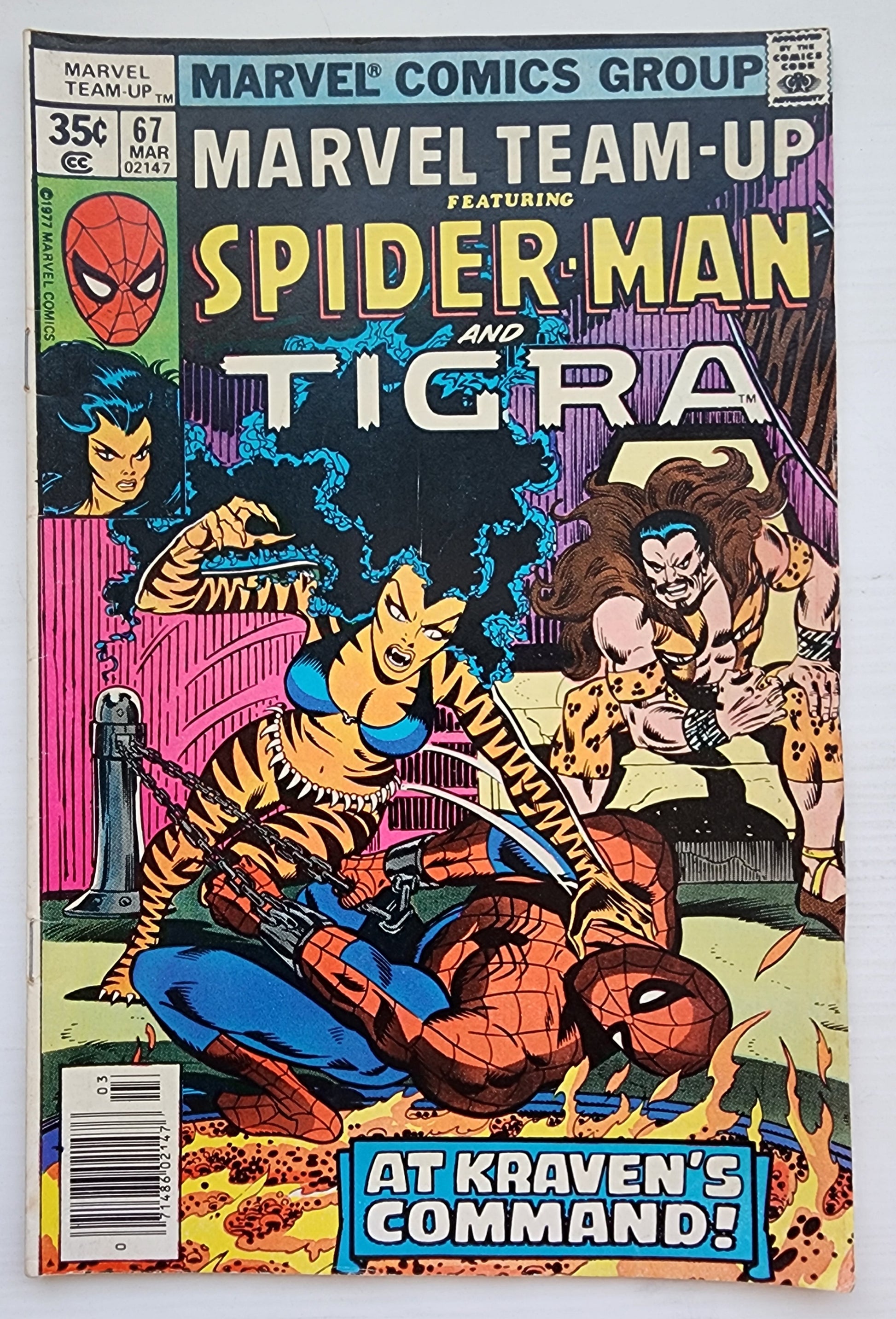 MARVEL TEAM-UP #67 SPIDER-MAN TIGRA NEWSSTAND 1978 Marvel Team-Up MARVEL COMICS
