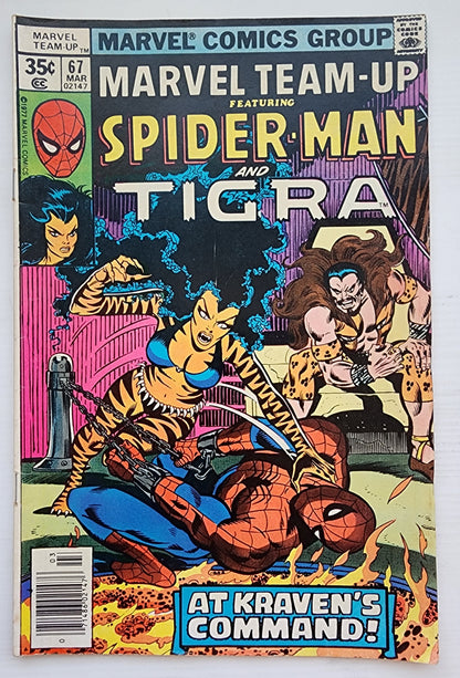 MARVEL TEAM-UP #67 SPIDER-MAN TIGRA NEWSSTAND 1978 Marvel Team-Up MARVEL COMICS