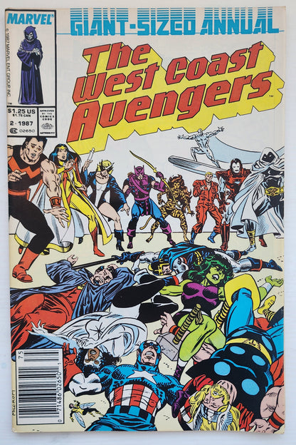 WEST COAST AVENGERS ANNUAL #2 NEWSSTAND 1987 West Coast Avengers MARVEL COMICS