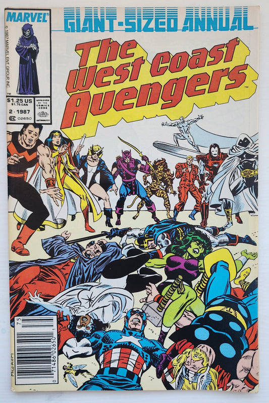 WEST COAST AVENGERS ANNUAL #2 NEWSSTAND 1987 West Coast Avengers MARVEL COMICS