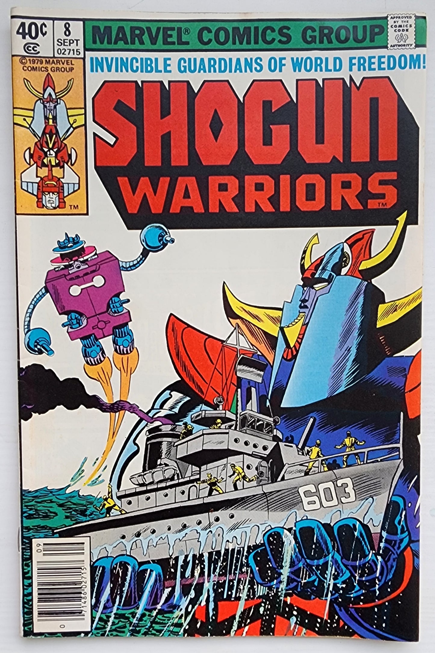 SHOGUN WARRIORS #8 NEWSSTAND 1978 Shogun Warriors MARVEL COMICS