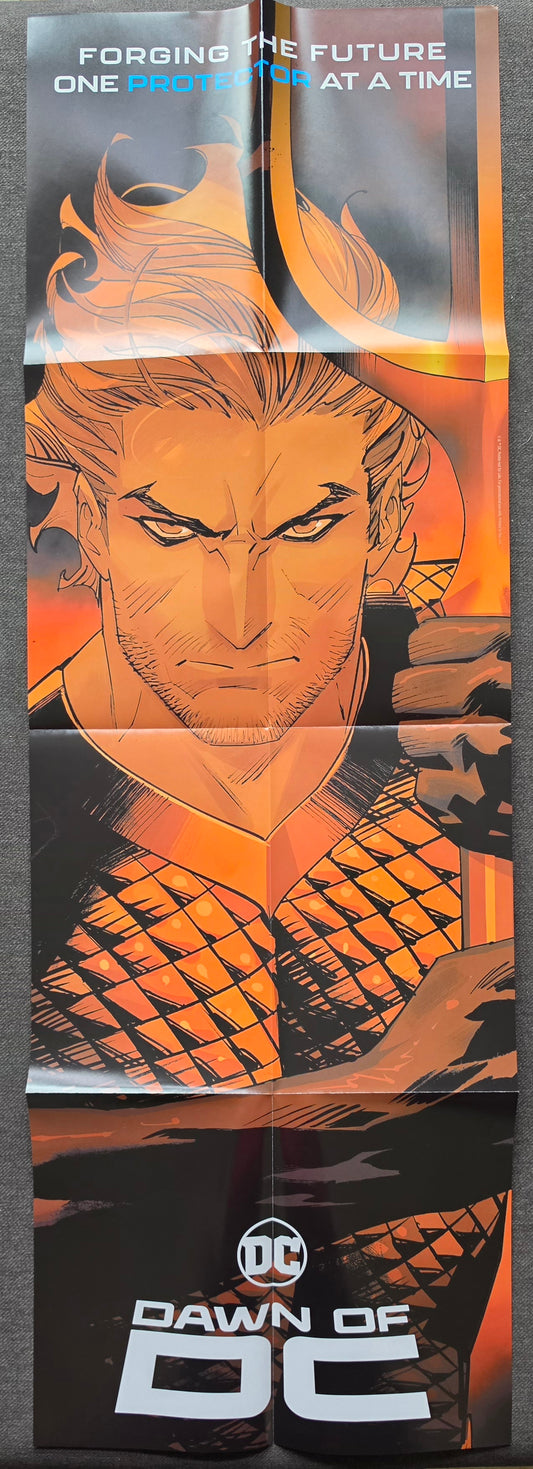 DAWN OF DC AQUAMAN FOLDED PROMOTIONAL POSTER Shazam DC COMICS