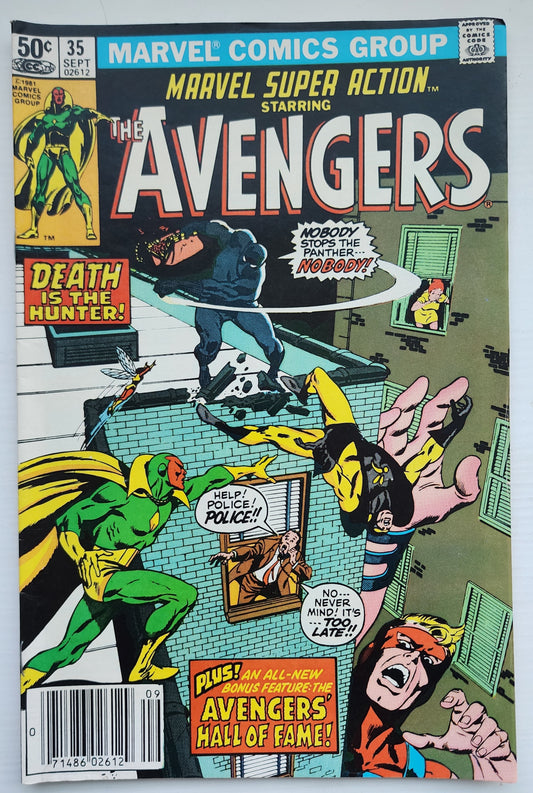 MARVEL SUPER ACTION #35 AVENGERS NEWSSTAND 1981 Marvel Super Action MARVEL COMICS