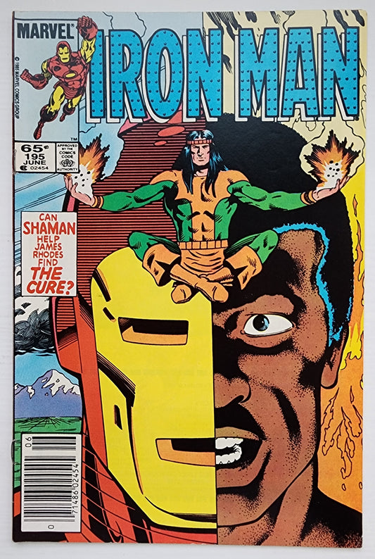 IRON MAN #195 NEWSSTAND 1985 Iron Man MARVEL COMICS