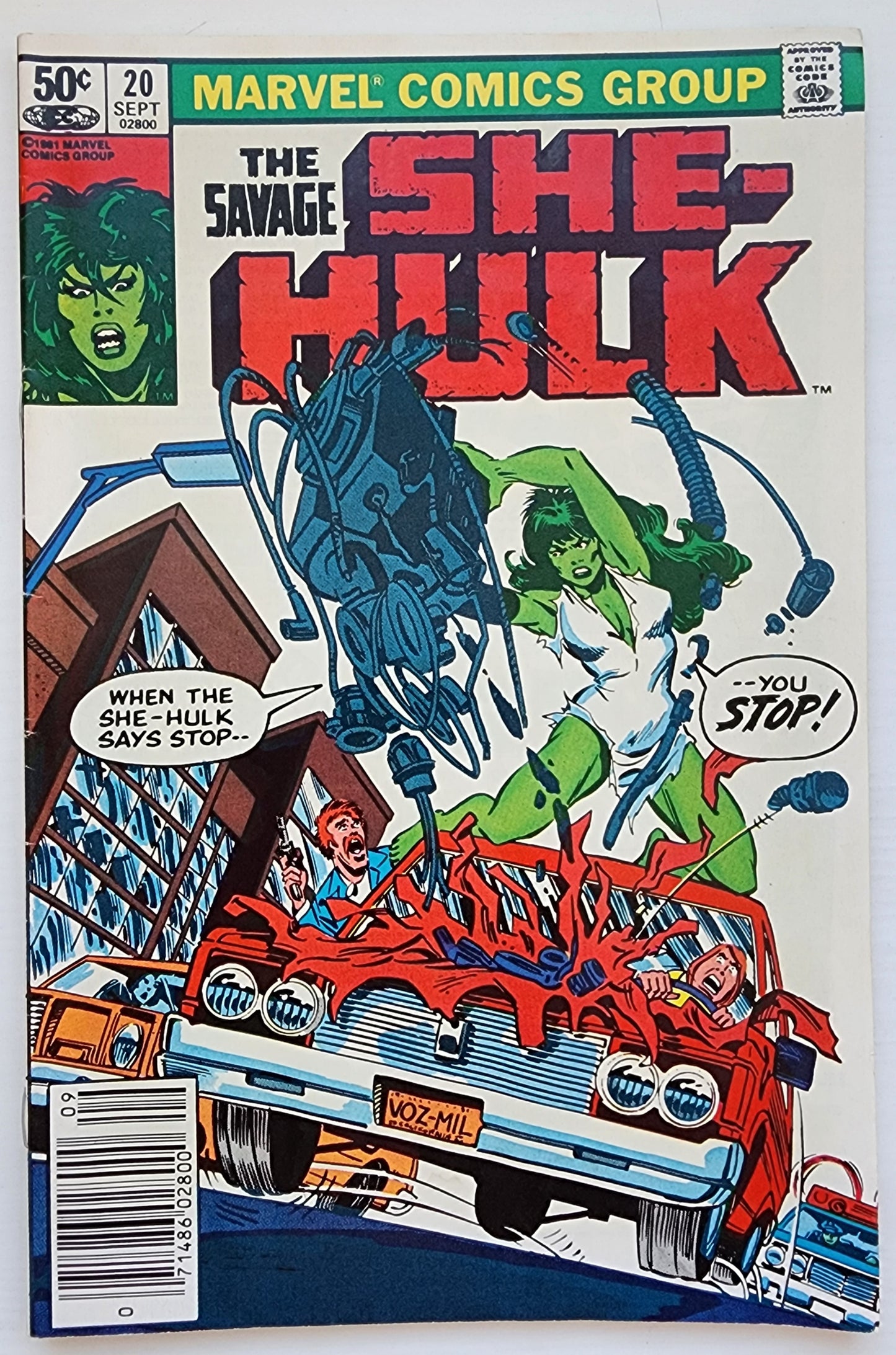 SAVAGE SHE-HULK #20 NEWSSTAND 1981 She-Hulk MARVEL COMICS