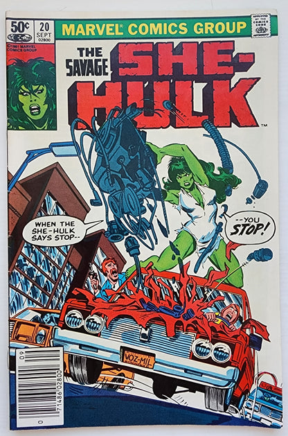 SAVAGE SHE-HULK #20 NEWSSTAND 1981 She-Hulk MARVEL COMICS