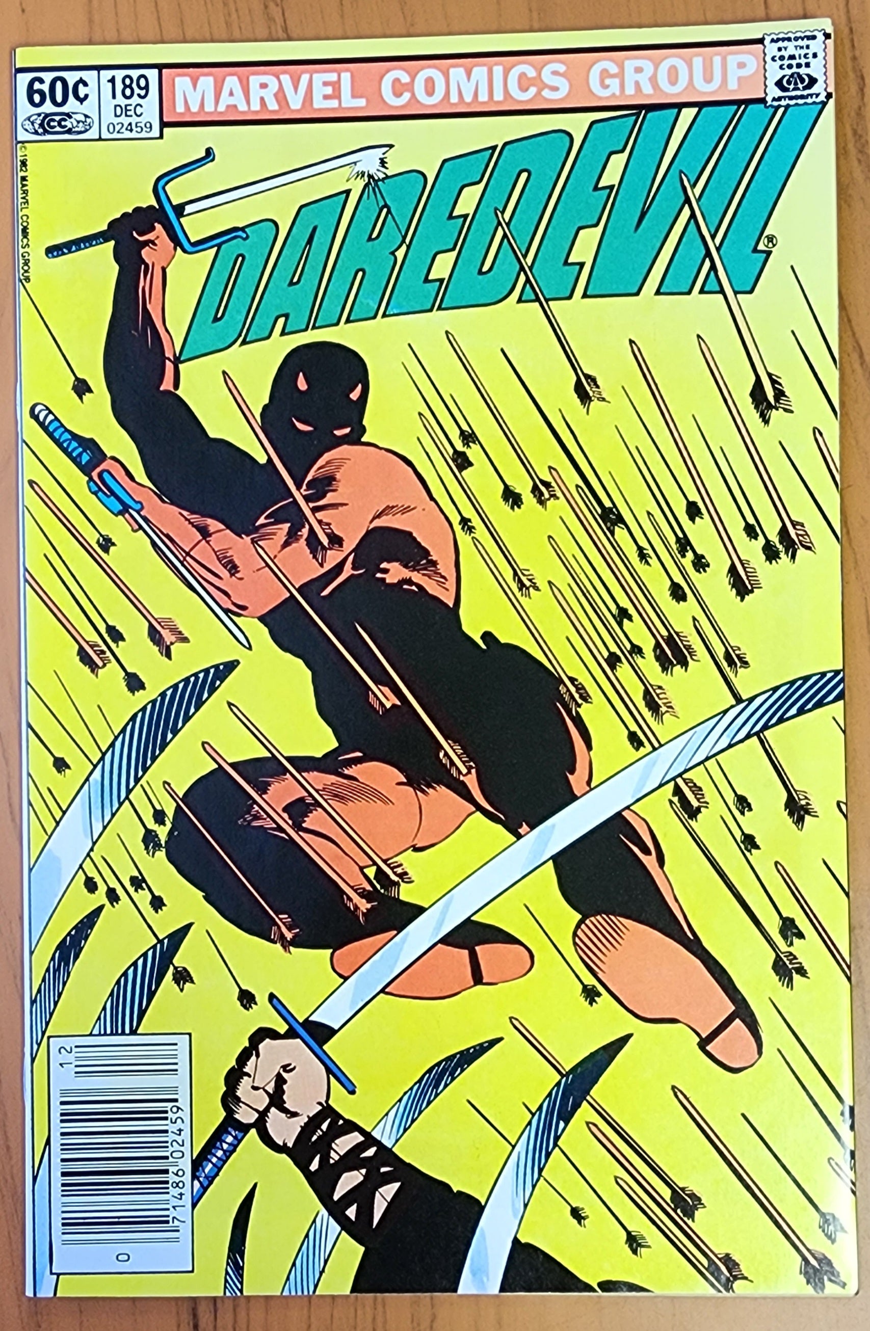 DAREDEVIL #189 1982 ("DEATH" OF STICK) NEWSSTAND [J02] Daredevil MARVEL COMICS