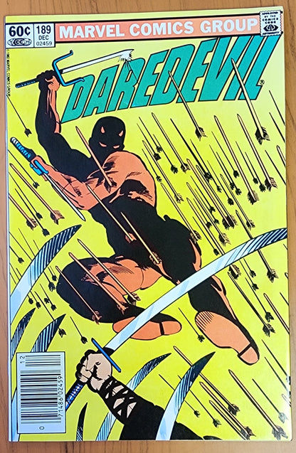 DAREDEVIL #189 1982 ("DEATH" OF STICK) NEWSSTAND [J02] Daredevil MARVEL COMICS