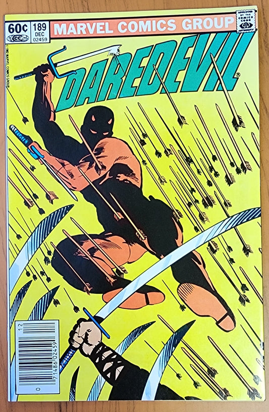 DAREDEVIL #189 1982 ("DEATH" OF STICK) NEWSSTAND [J02] Daredevil MARVEL COMICS