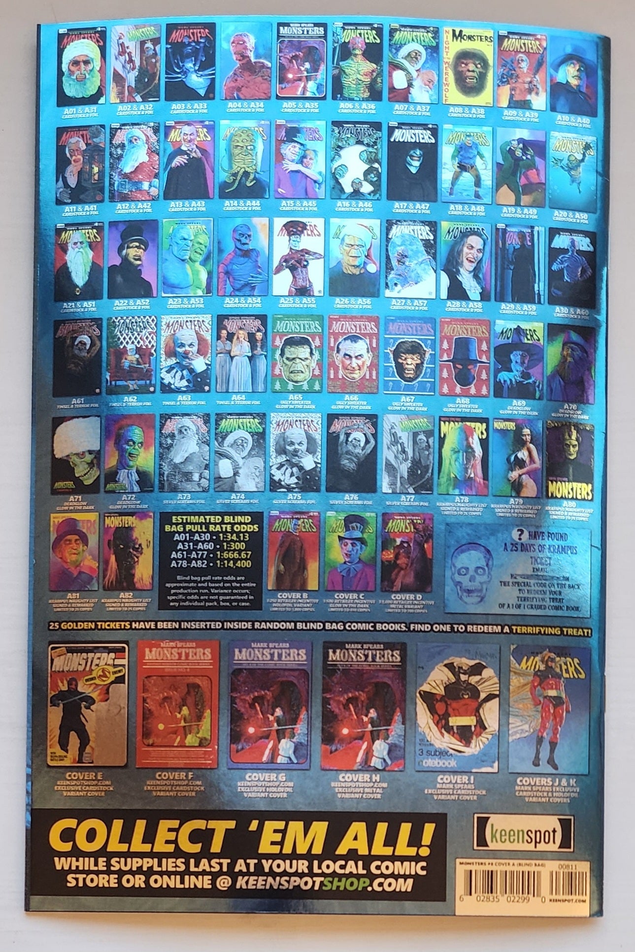 MARK SPEARS MONSTERS #8 BLIND BAG VARIANT A40 FOIL Universal Monsters KEENSPOT ENTERTAINMENT