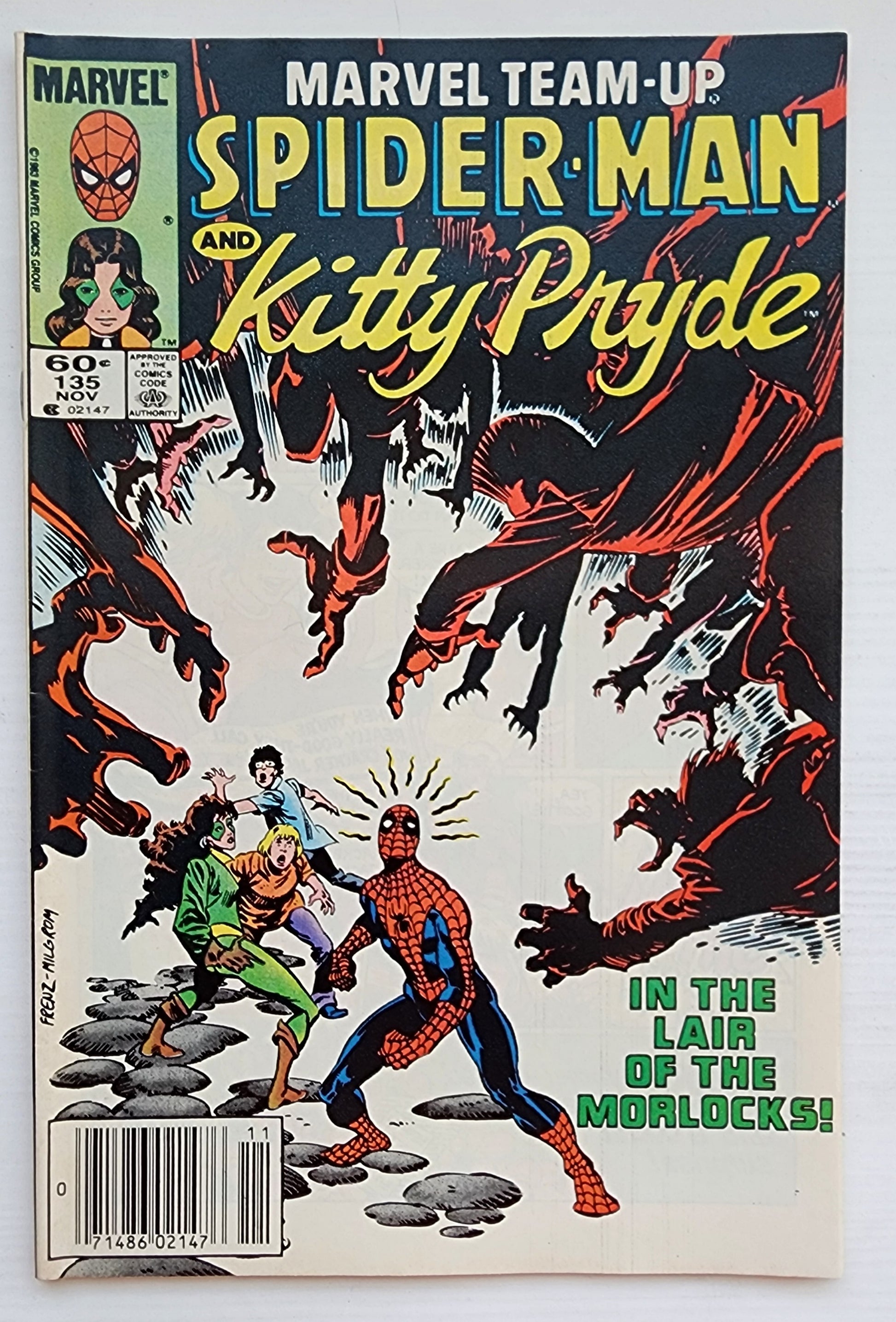 MARVEL TEAM-UP #135 SPIDER-MAN HULK POWER MAN SATAN NEWSSTAND 1983 Marvel Team-Up MARVEL COMICS