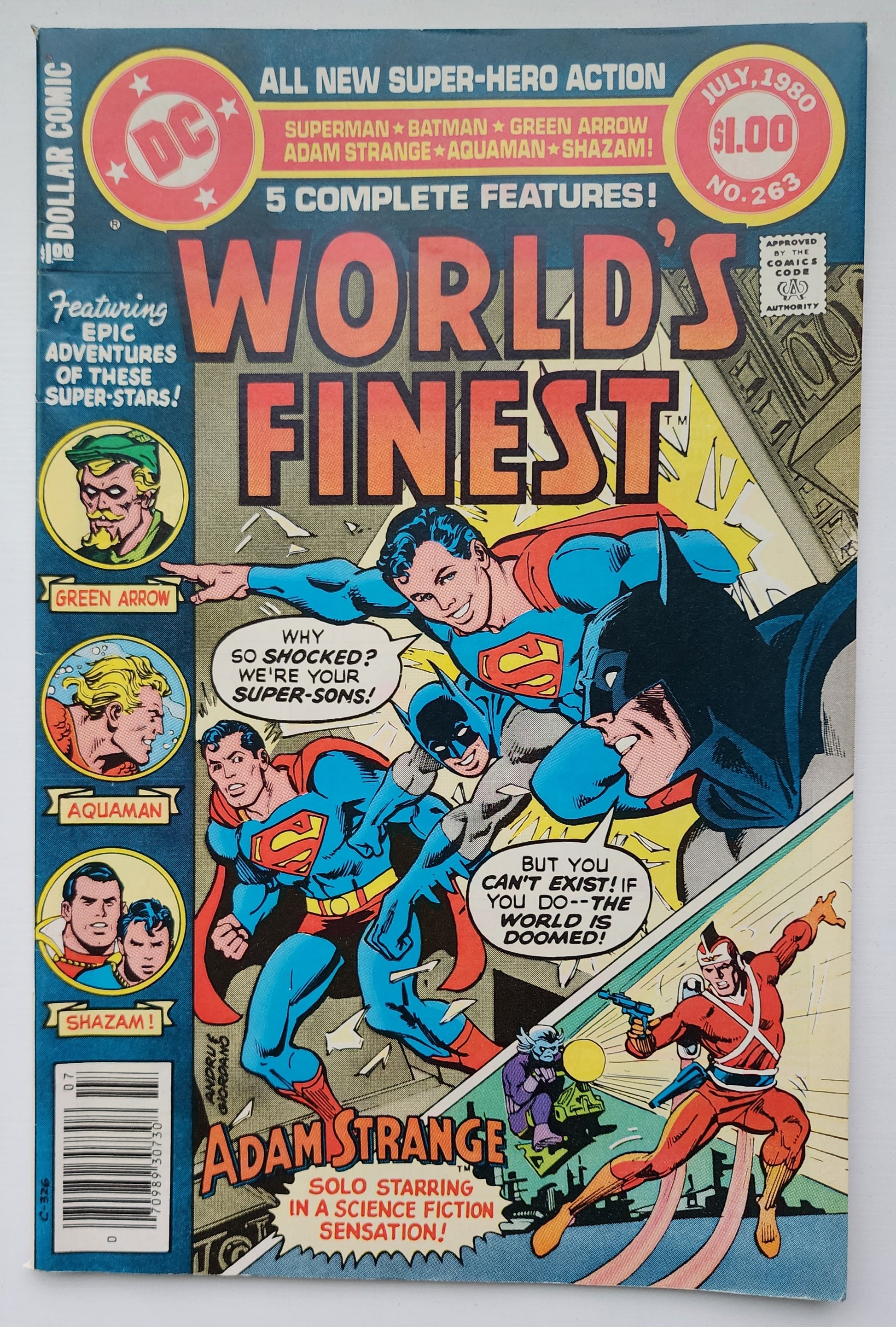WORLDS FINEST #263 1980 NEWSSTAND Worlds Finest DC Comics