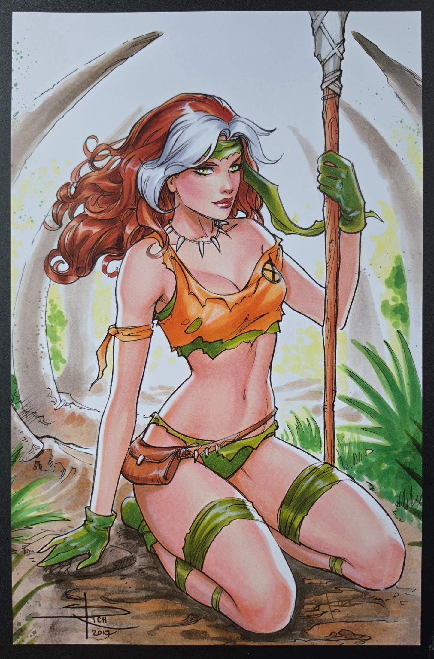 SAVAGE ROGUE PRINT SIGNED BY SABINE RICH Venom MARVEL COMICS