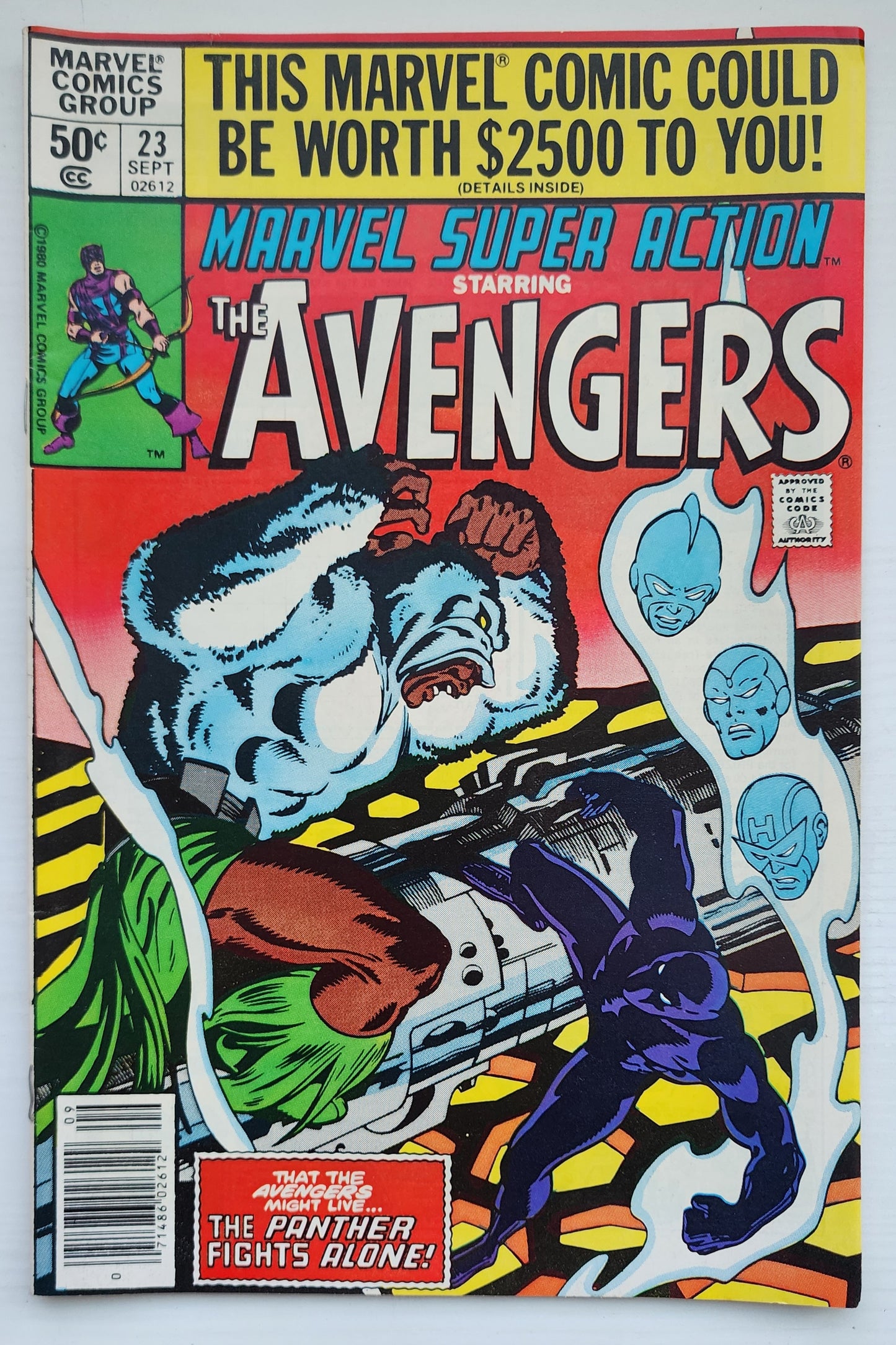 MARVEL SUPER ACTION #23 AVENGERS NEWSSTAND 1980 Marvel Super Action MARVEL COMICS
