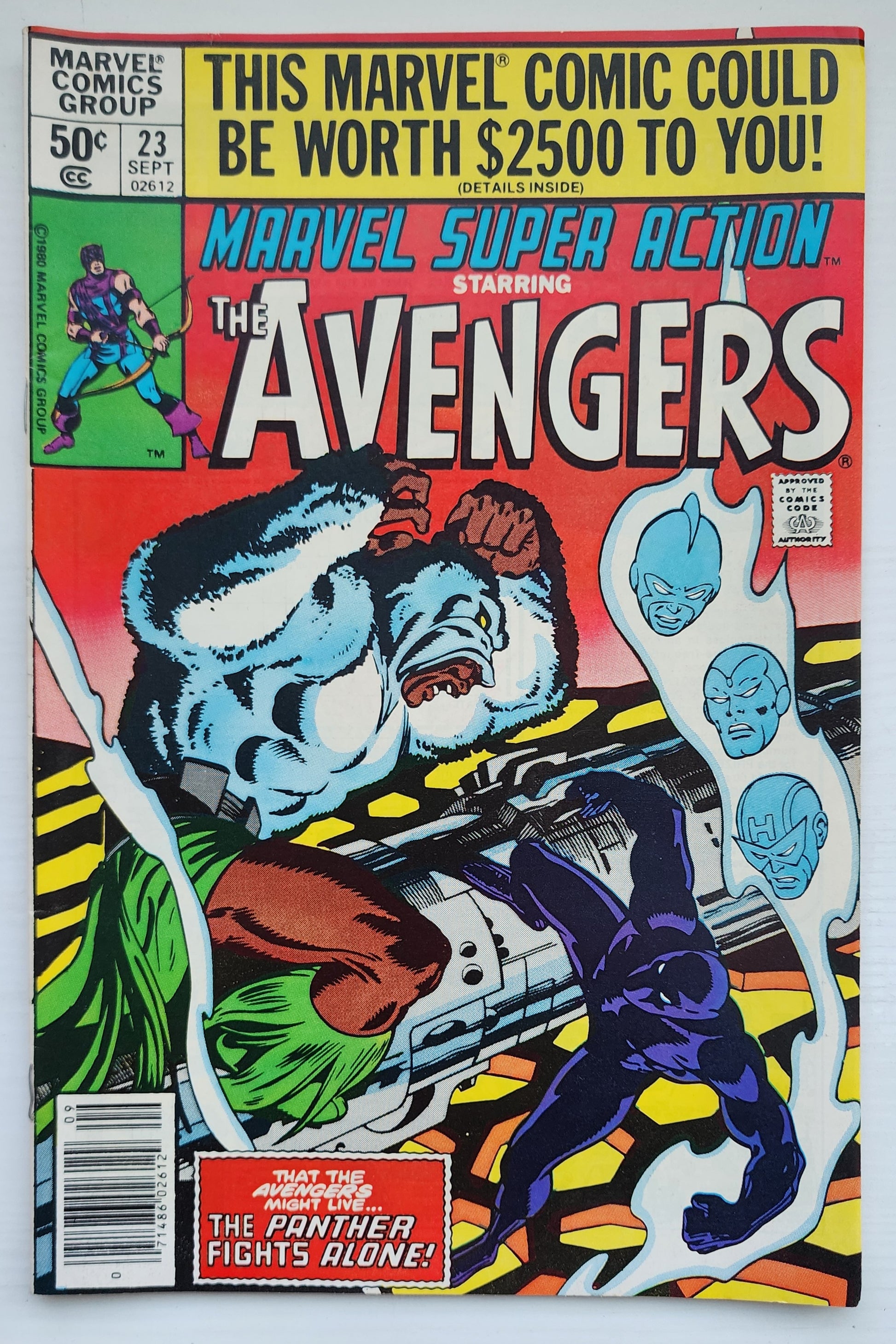 MARVEL SUPER ACTION #23 AVENGERS NEWSSTAND 1980 Marvel Super Action MARVEL COMICS