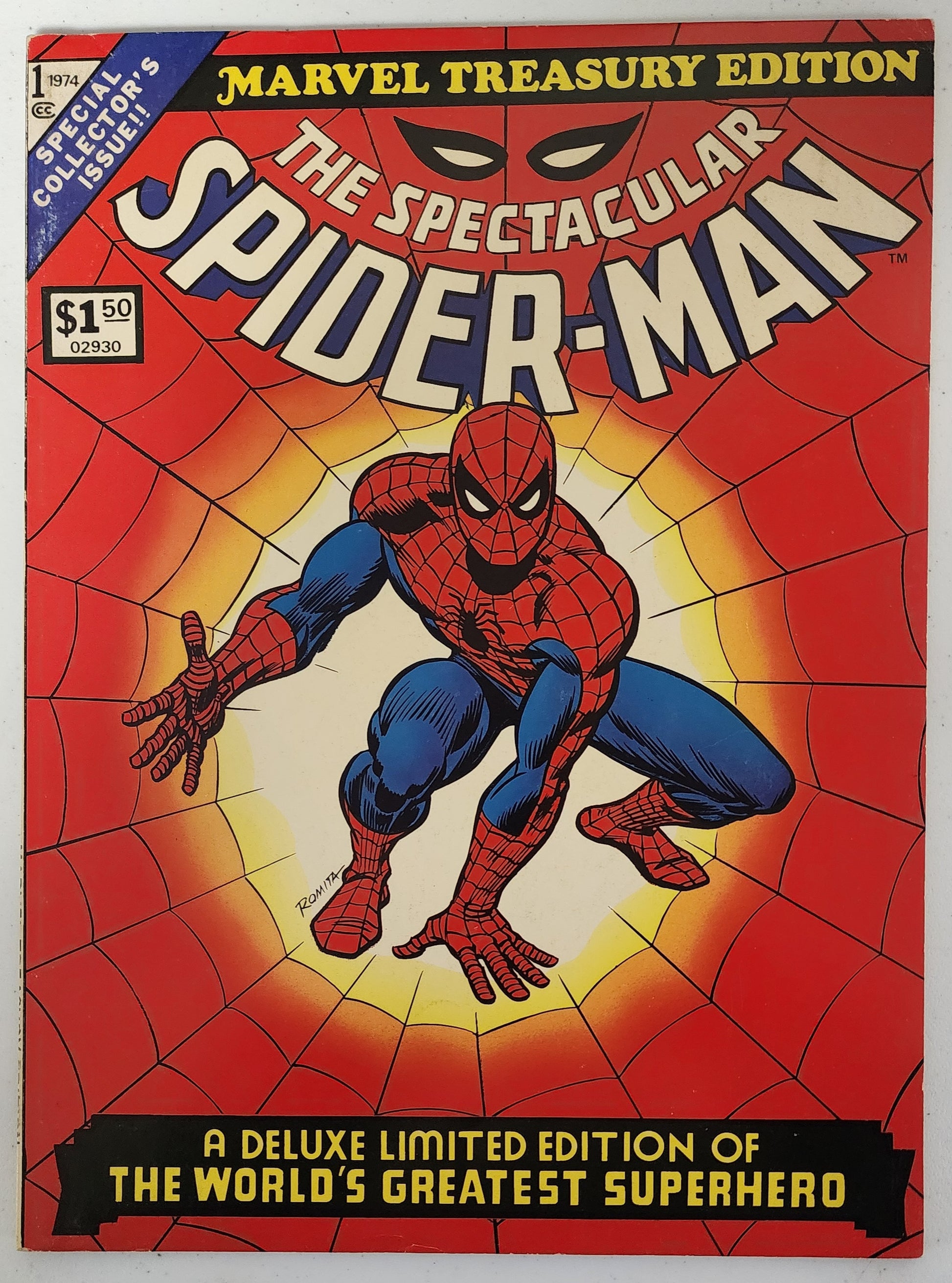 SPECTACULAR SPIDER-MAN #1 SPECIAL COLLECTORS ISSUE TREASURY EDITION 1974 [J02] Spectacular Spider-Man MARVEL COMICS