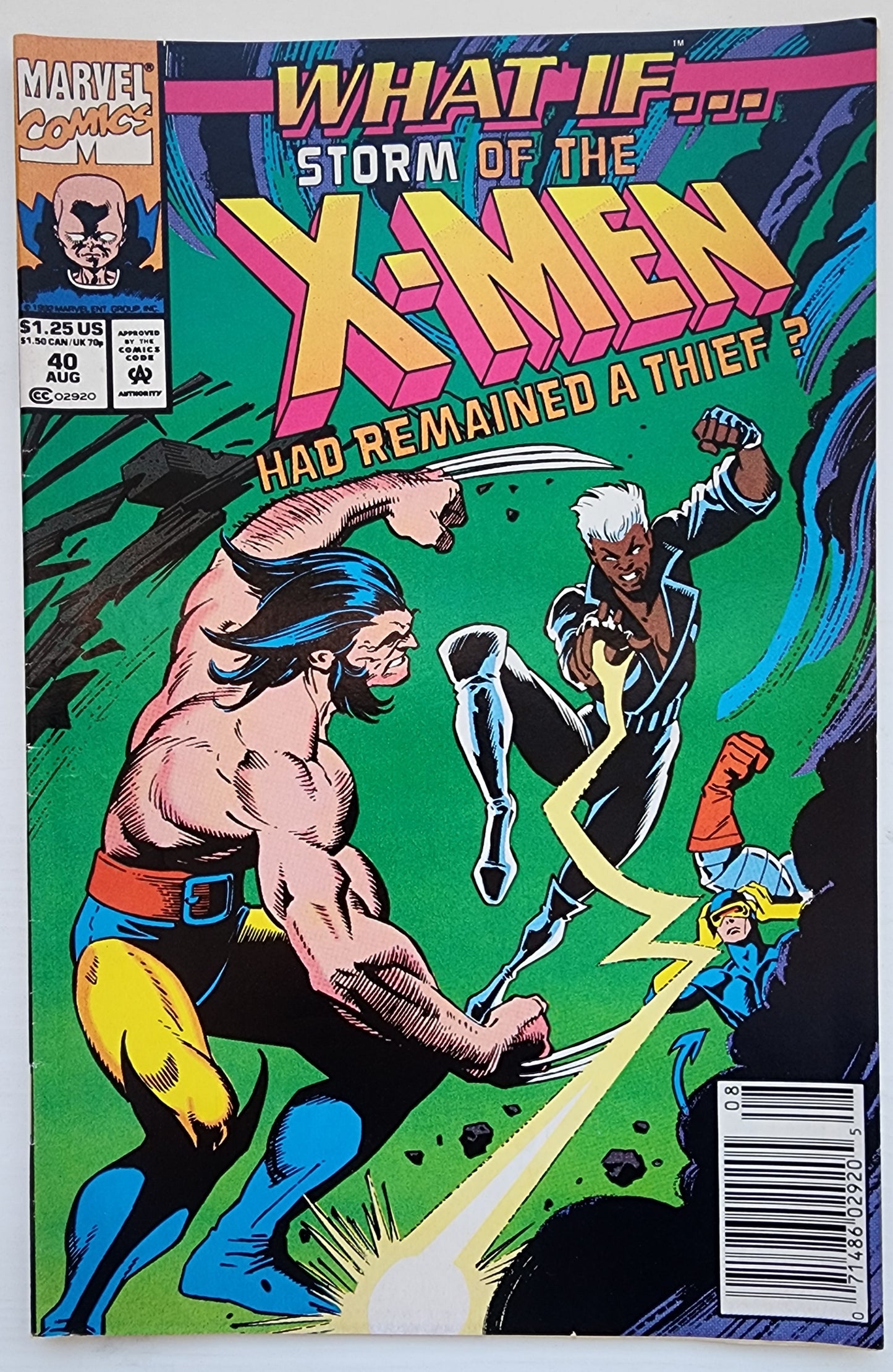 WHAT IF #40 STORM REMAINED THIEF NEWSSTAND 1992 What If MARVEL COMICS