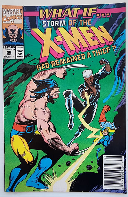 WHAT IF #40 STORM REMAINED THIEF NEWSSTAND 1992 What If MARVEL COMICS