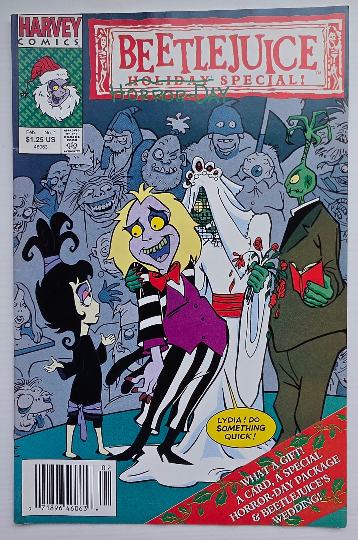 BEETLEJUICE HOLIDAY #1 1992 NEWSSTAND Beetle Juice HARVEY COMICS