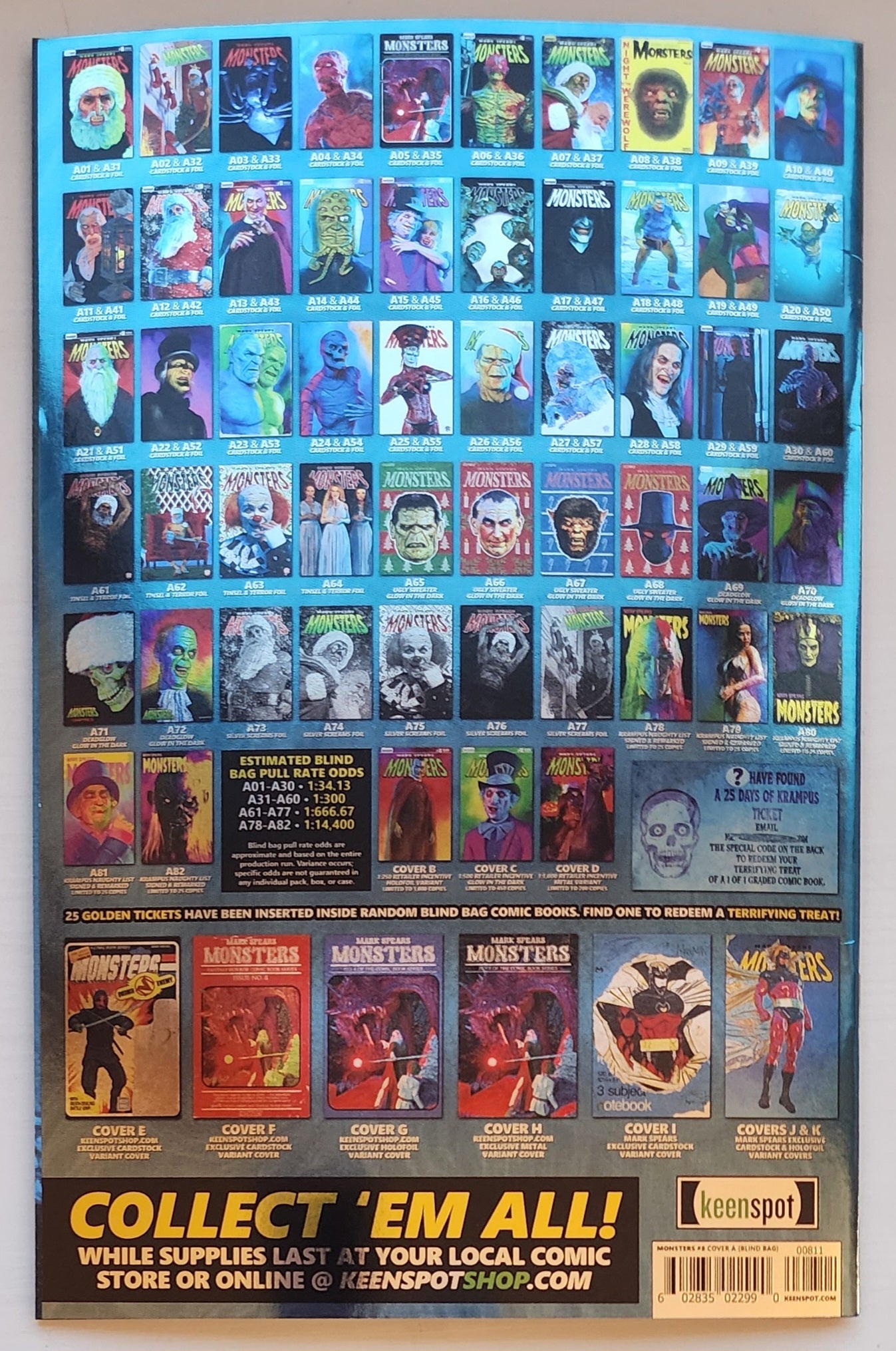 MARK SPEARS MONSTERS #8 BLIND BAG VARIANT A41 FOIL Universal Monsters KEENSPOT ENTERTAINMENT