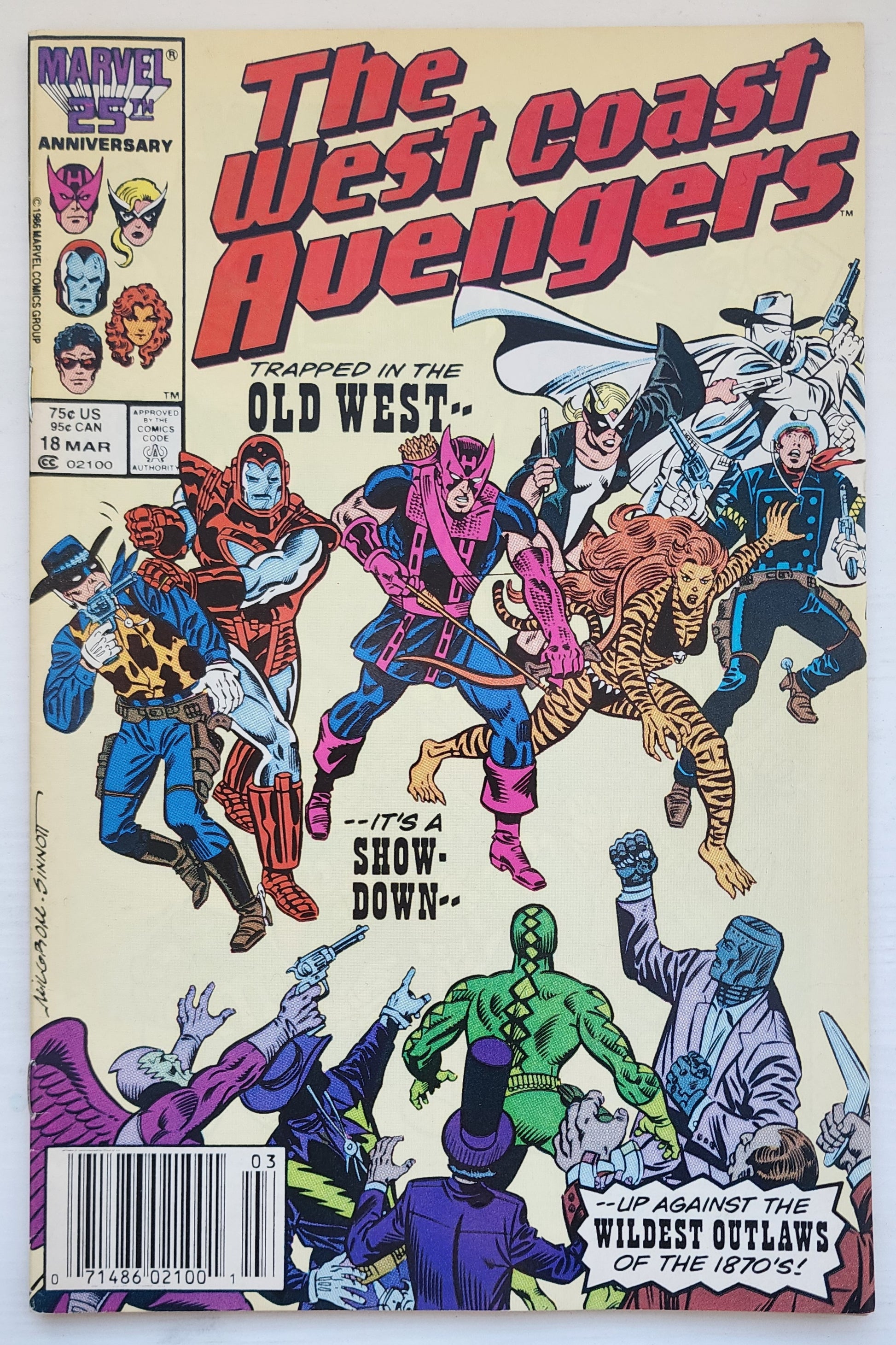WEST COAST AVENGERS #18 NEWSSTAND 1987 West Coast Avengers MARVEL COMICS