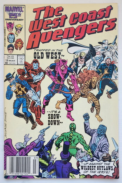 WEST COAST AVENGERS #18 NEWSSTAND 1987 West Coast Avengers MARVEL COMICS