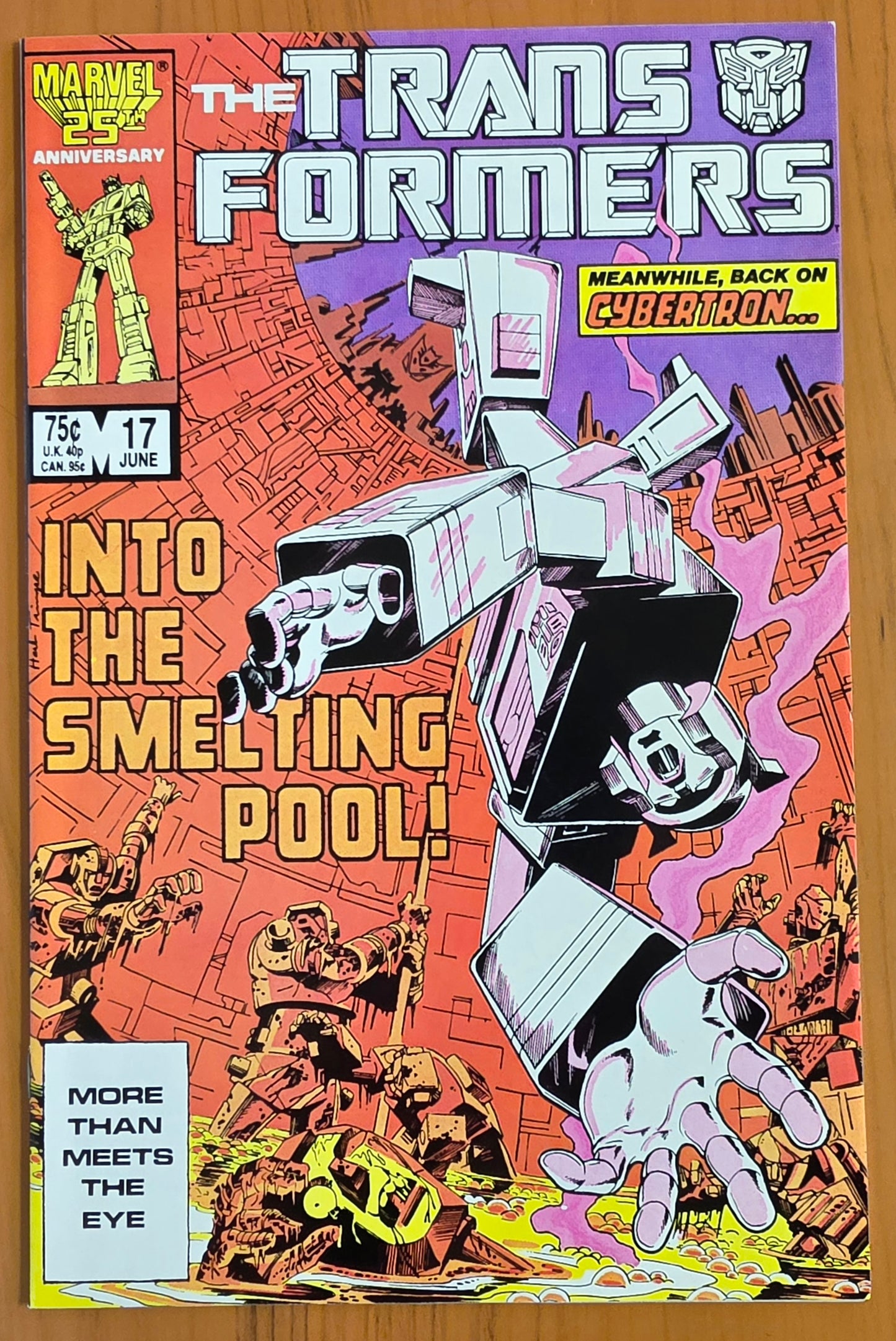 TRANSFORMERS #17 1986 (1ST APP BLASTER, POWERGLIDE, COSMOS, WARPATH, BEACHCOMBER, PERCEPTOR, SEASPRAY, STRAXUS & INSERTIONS) Transformers MARVEL COMICS