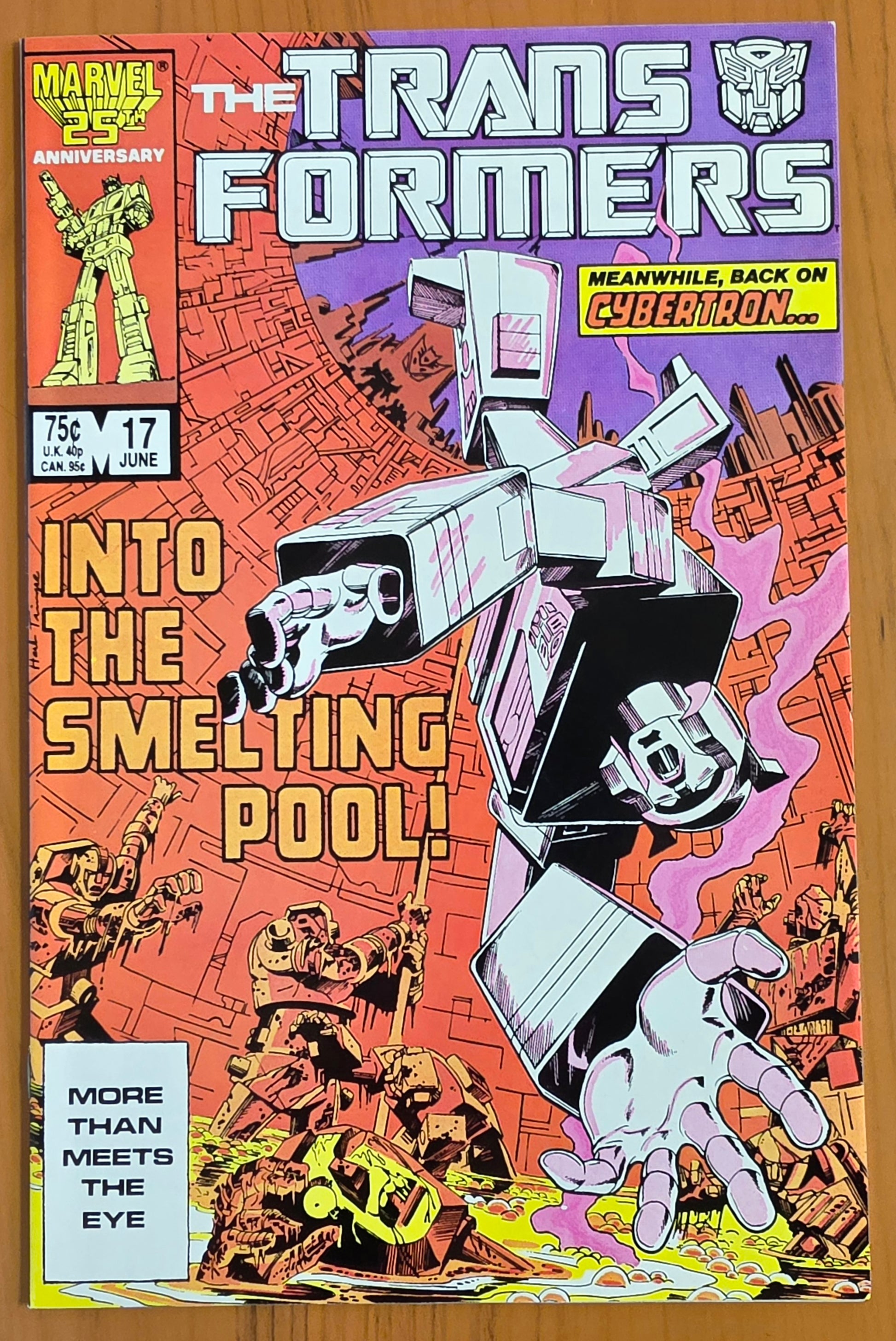 TRANSFORMERS #17 1986 (1ST APP BLASTER, POWERGLIDE, COSMOS, WARPATH, BEACHCOMBER, PERCEPTOR, SEASPRAY, STRAXUS & INSERTIONS) Transformers MARVEL COMICS