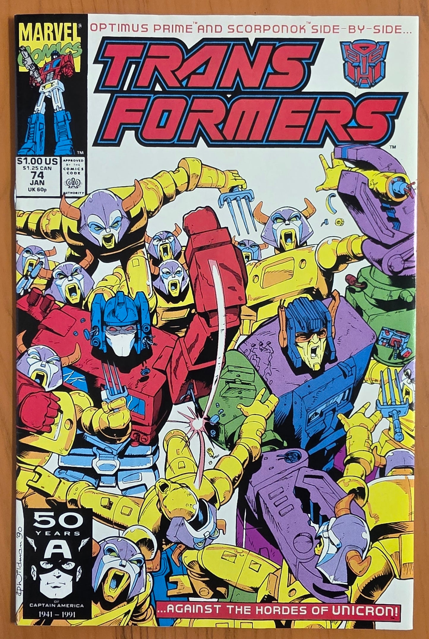TRANSFORMERS #74 1990 Transformers MARVEL COMICS