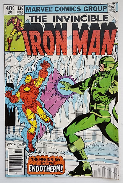 IRON MAN #136 NEWSSTAND 1980 Iron Man MARVEL COMICS