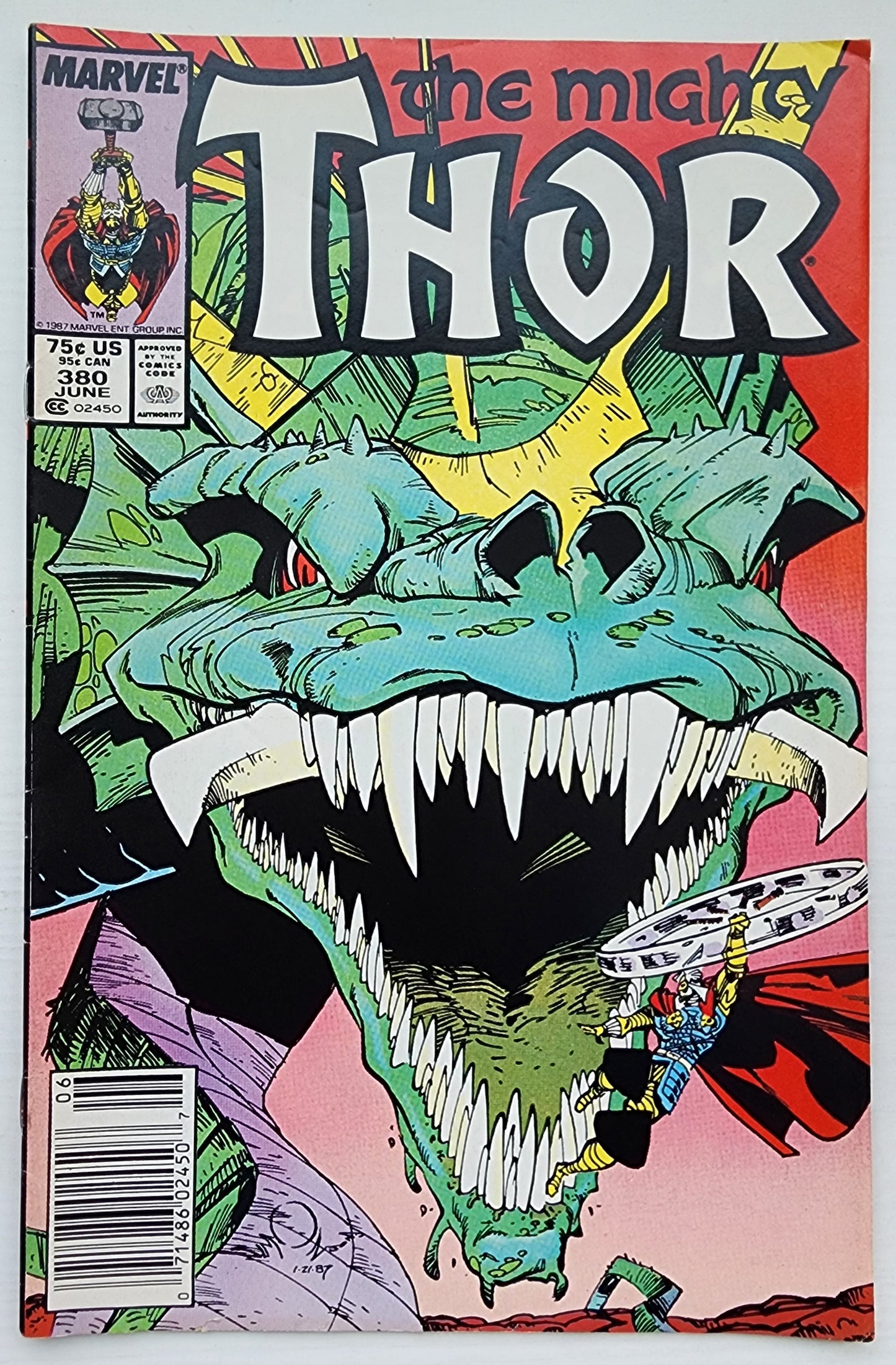 THOR #380 NEWSSTAND 1987 Thor MARVEL COMICS