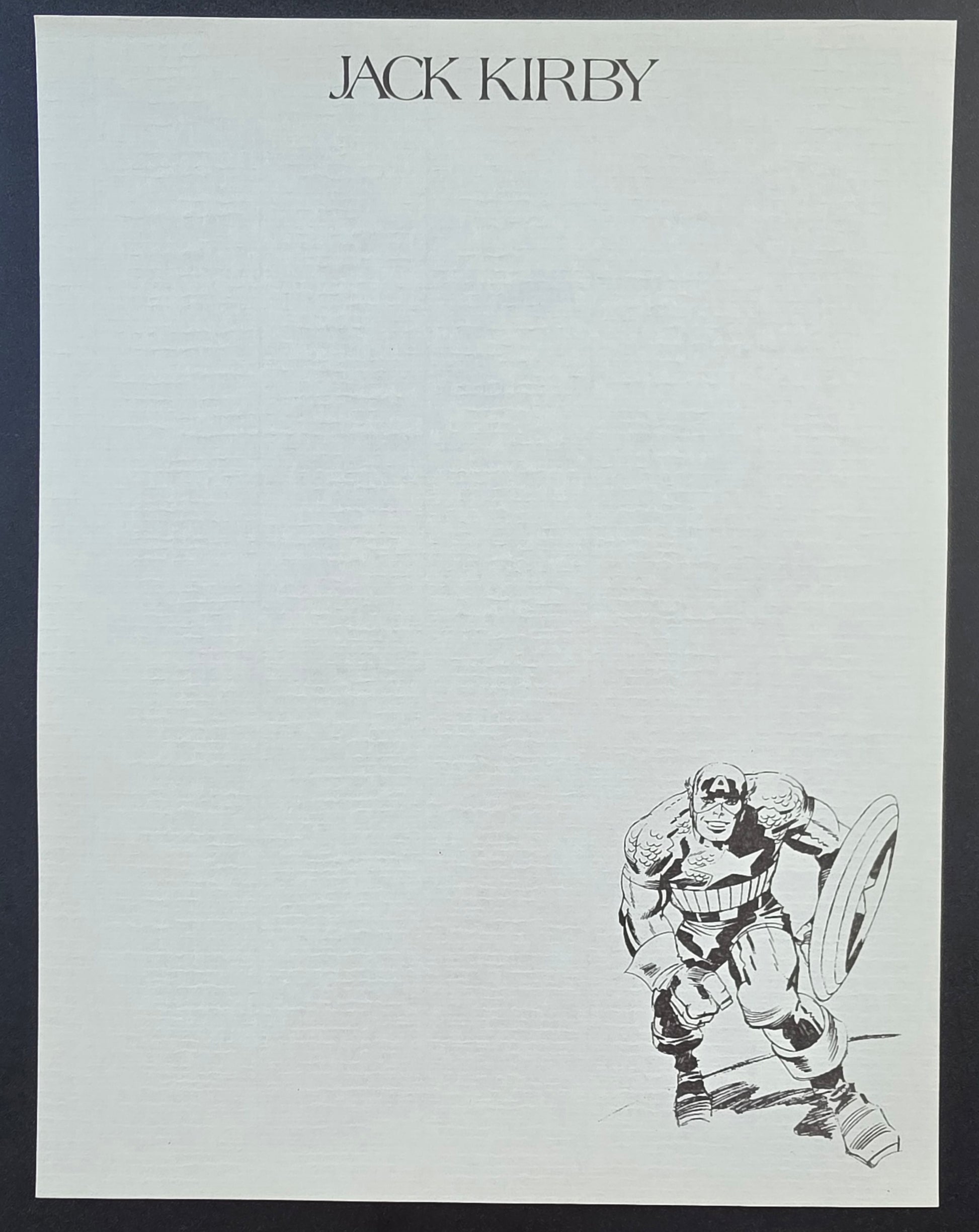 CAPTAIN AMERICA LETTER PRINT KIRBY Black Panther MARVEL