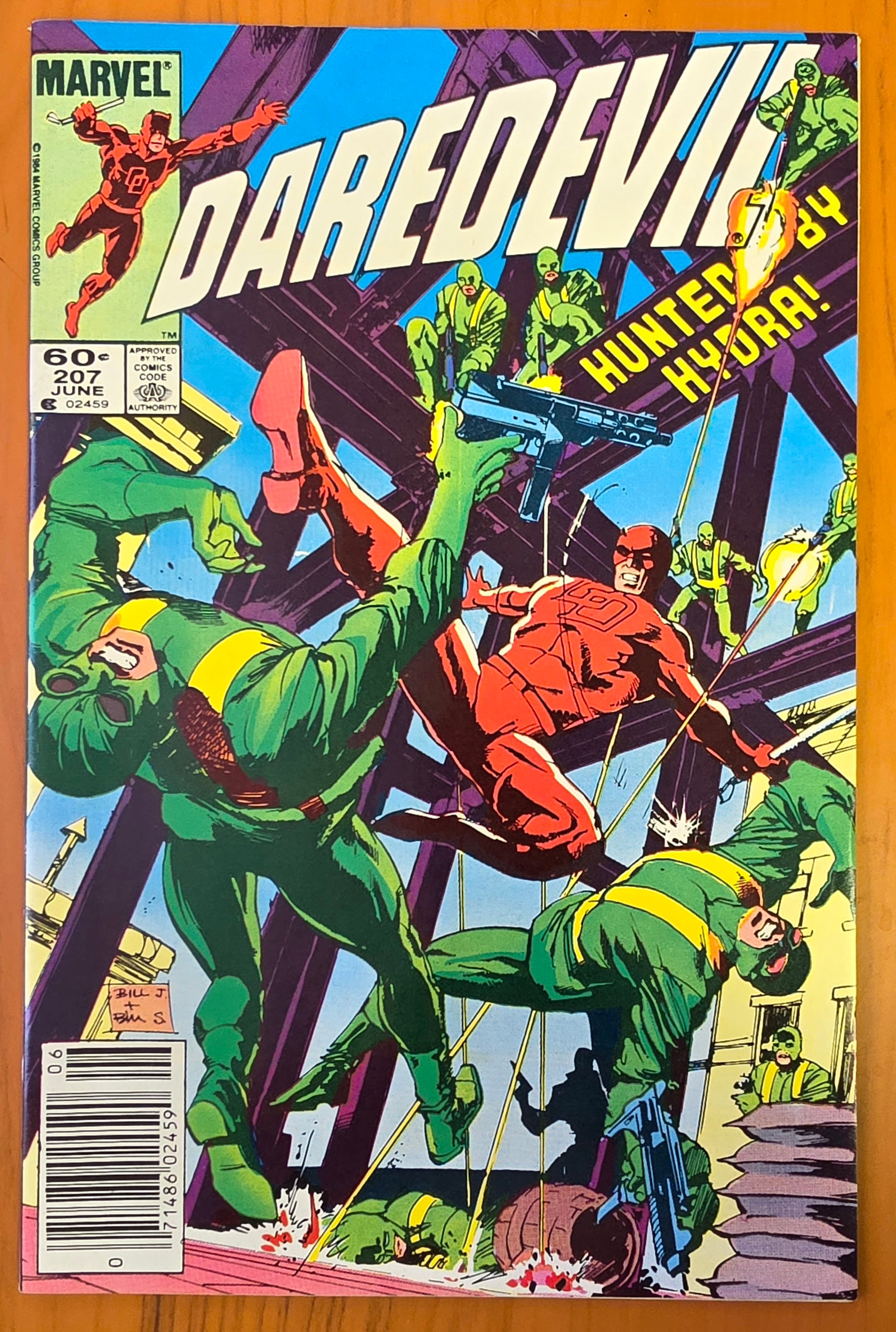 DAREDEVIL #207 1984 NEWSSTAND [J02] Daredevil MARVEL COMICS