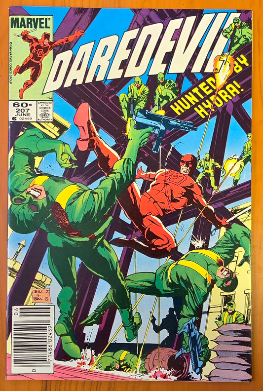 DAREDEVIL #207 1984 NEWSSTAND [J02] Daredevil MARVEL COMICS