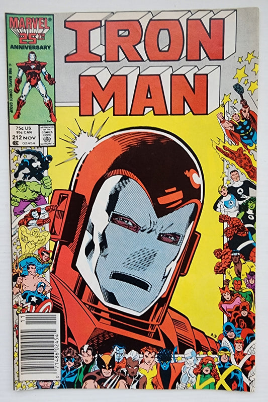 IRON MAN #212 NEWSSTAND 1986 Iron Man MARVEL COMICS