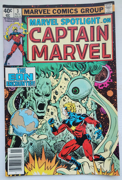 MARVEL SPOTLIGHT CAPTAIN MARVEL #3 NEWSSTAND 1979 Marvel Spotlight MARVEL COMICS