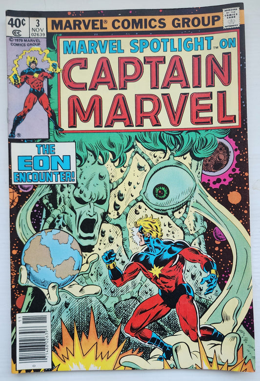 MARVEL SPOTLIGHT CAPTAIN MARVEL #3 NEWSSTAND 1979 Marvel Spotlight MARVEL COMICS