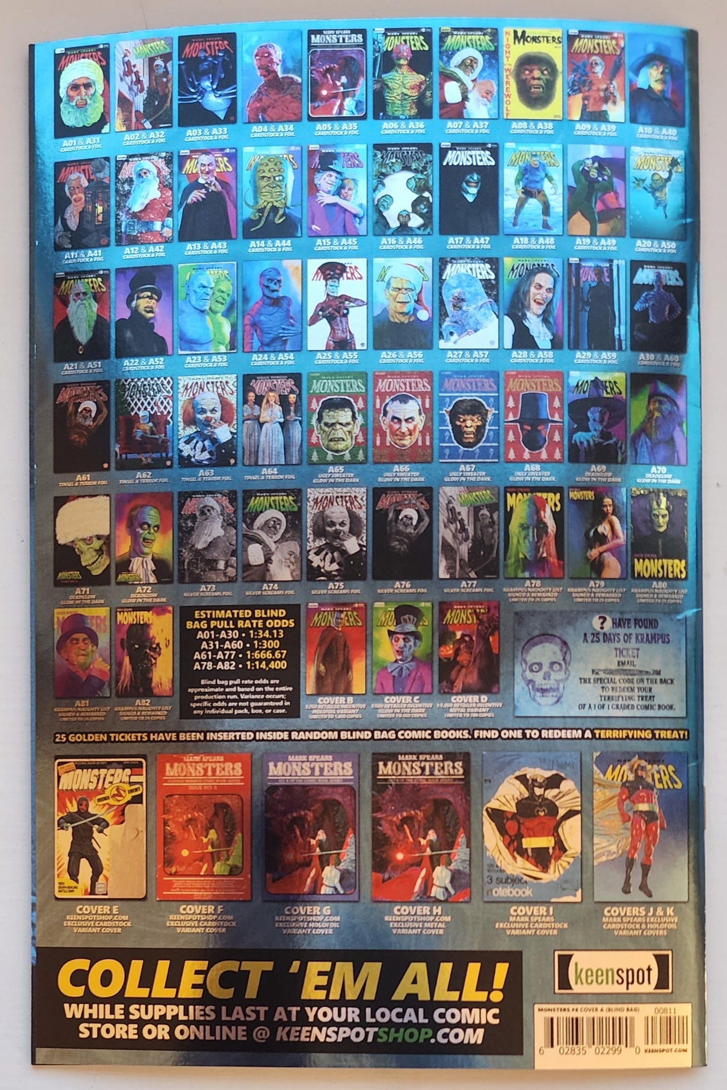 MARK SPEARS MONSTERS #8 BLIND BAG VARIANT A33 FOIL Universal Monsters KEENSPOT ENTERTAINMENT