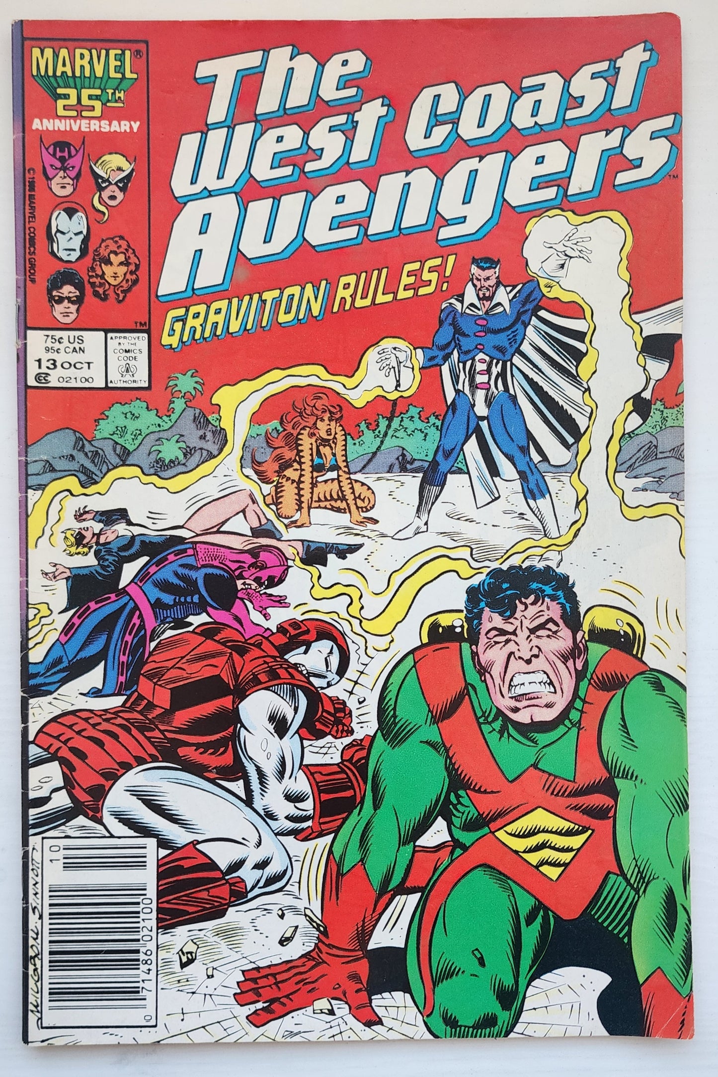 WEST COAST AVENGERS #13 NEWSSTAND 1986 West Coast Avengers MARVEL COMICS