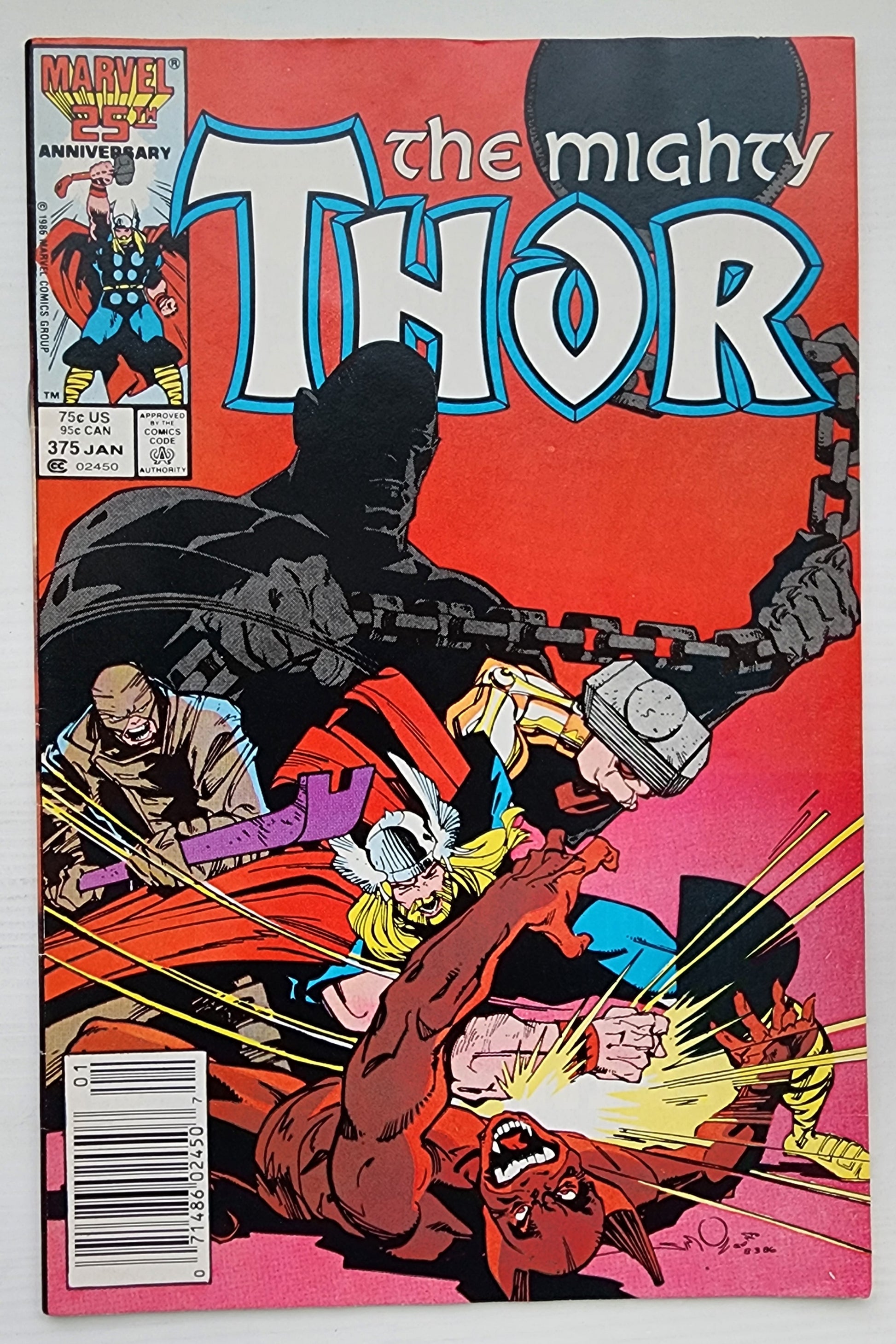 THOR #375 NEWSSTAND 1986 Thor MARVEL COMICS