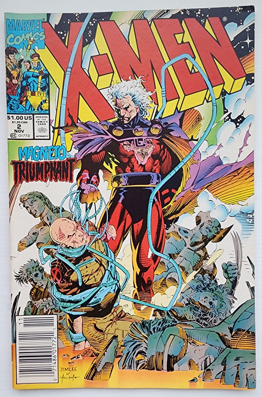 X-MEN #2 JIM LEE NEWSSTAND 1991 [I01] X-Men MARVEL COMICS